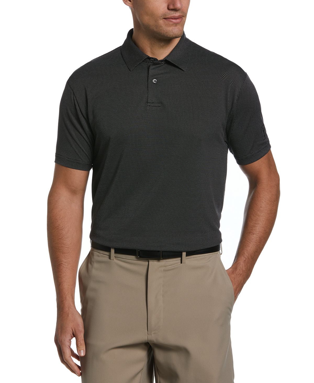 Мужская рубашка-поло с короткими рукавами и фактурной текстурой «птичий глаз» PGA TOUR