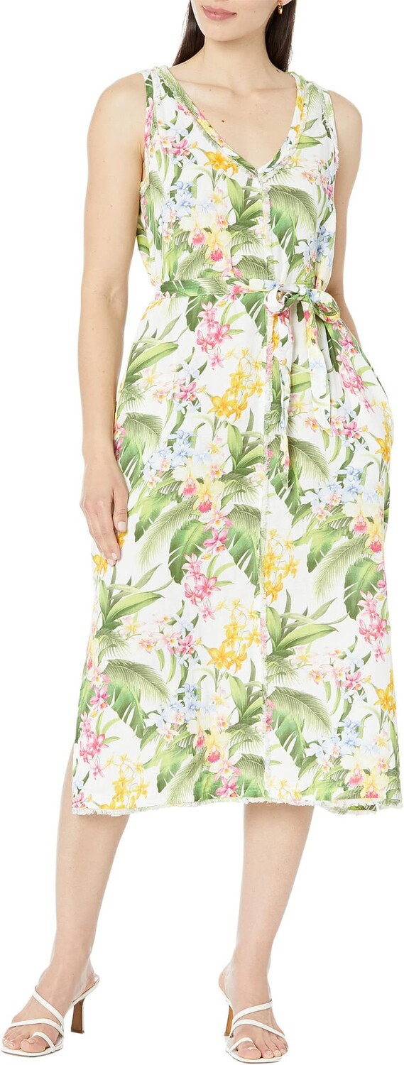 

Платье миди без рукавов Breezy Blooms Tommy Bahama, белый