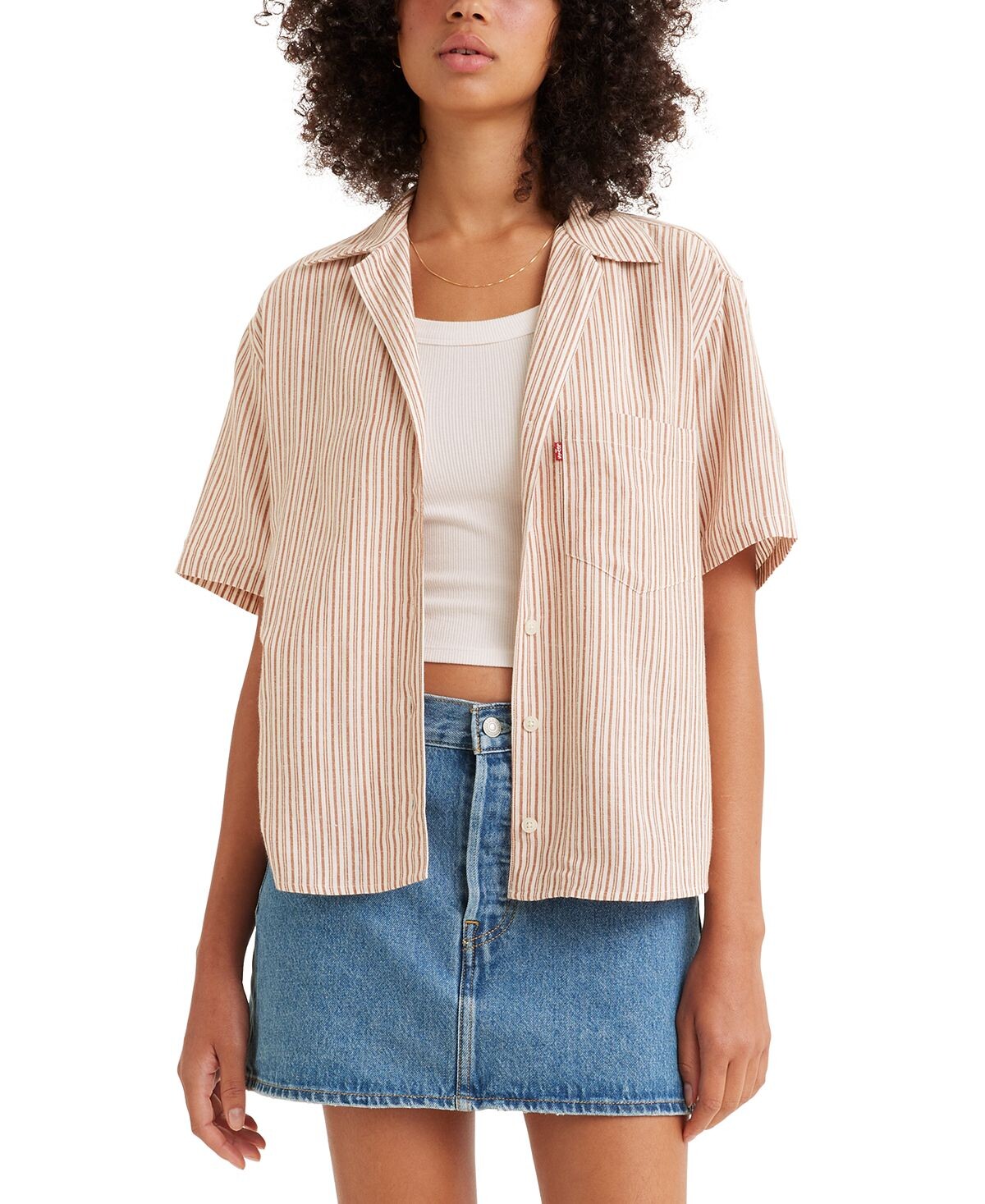 

Женская многослойная рубашка большого размера Aiden с короткими рукавами Levi's