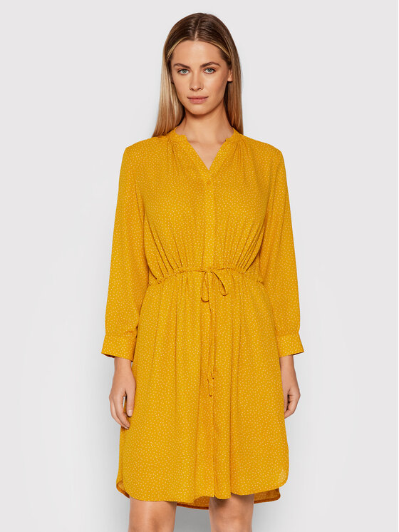 Платье-рубашка стандартного кроя Selected Femme, желтый
