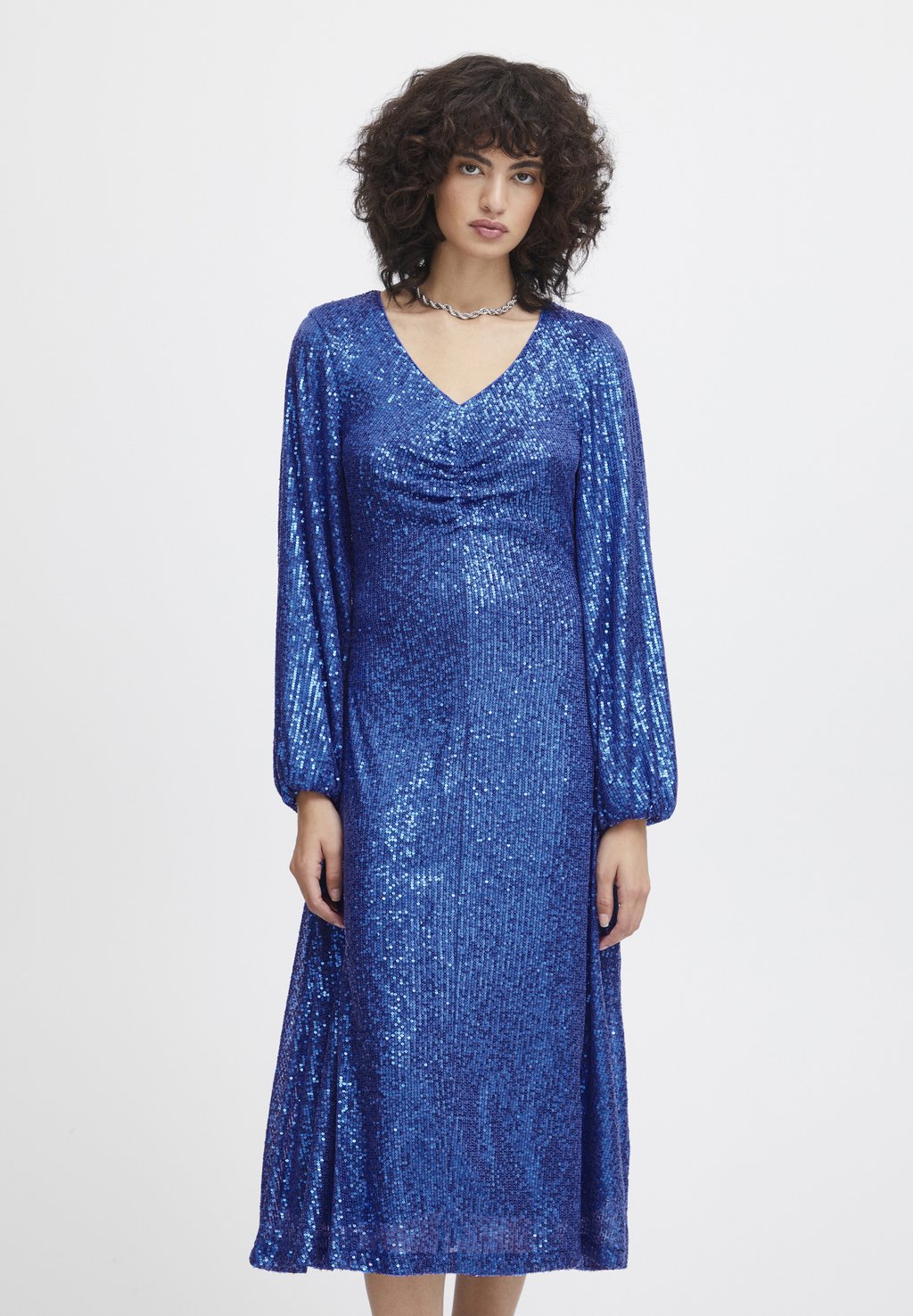 Элегантное платье FAUCI ICHI, синий ляпис