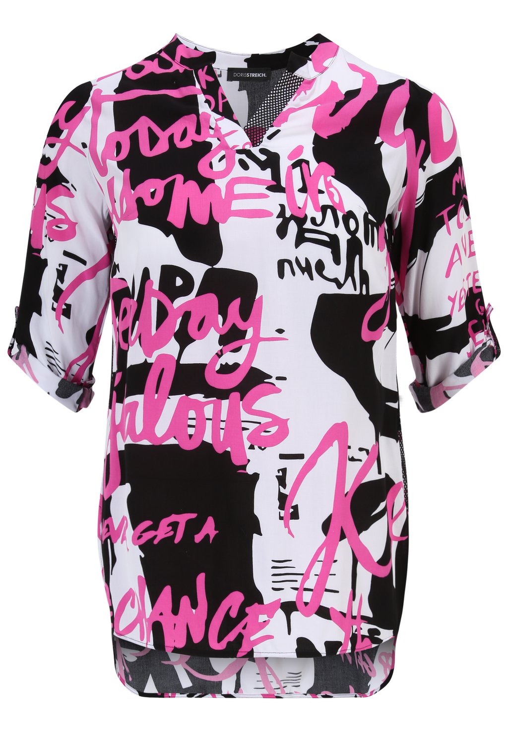 Блузка MIT ALLOVER-MUSTER DORIS STREICH, цвет rosa цена и фото