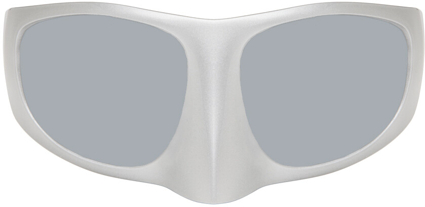 

Эксклюзивные серебряные солнцезащитные очки SSENSE The Mask LINDA FARROW
