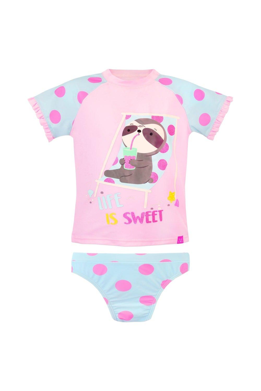 Комплект для плавания Life Is Sweet Sloth Harry Bear, розовый