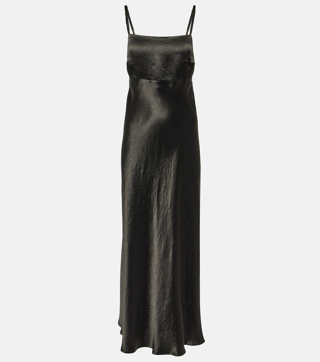 

Атласное платье макси leisure baden Max Mara, черный