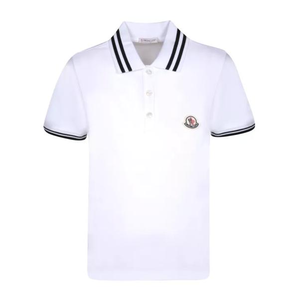 Футболка cotton polo shirt Moncler, белый