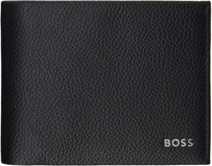 

Черный кошелек с логотипом и надписью Boss