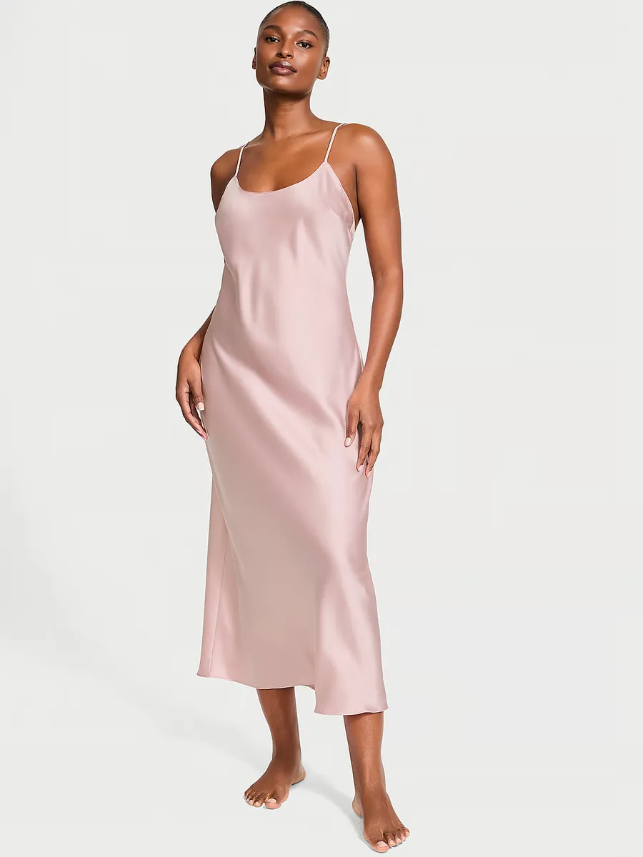 

Атласные длинные комбинезоны Victoria'S Secret, цвет CHALK ROSE