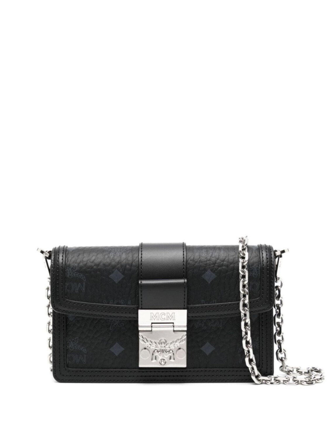 

MCM Tracy logo-plaque crossbody bag, черный