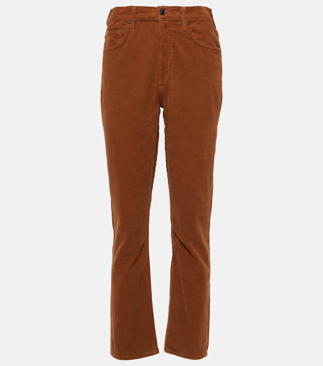 Длинные прямые вельветовые брюки riley Agolde, коричневый