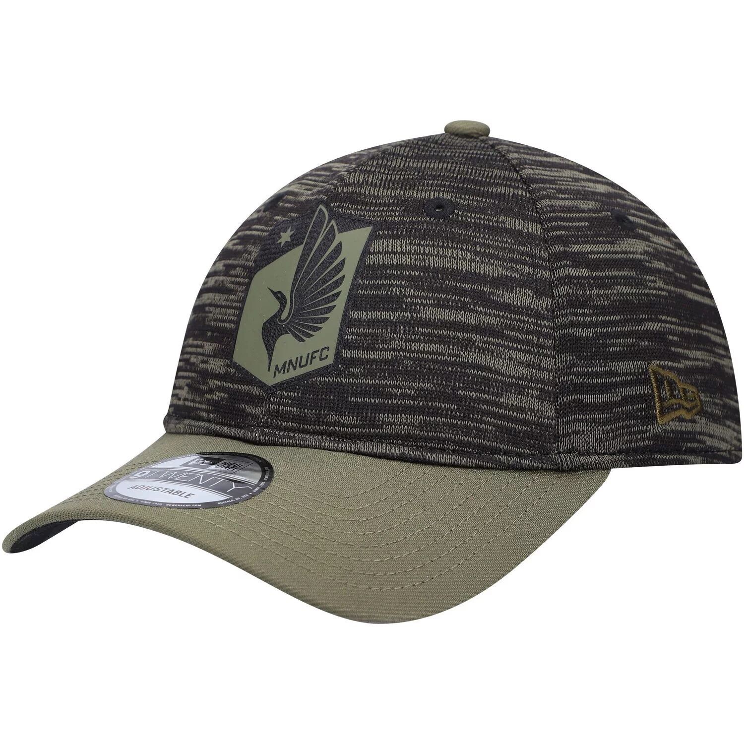 

Мужская регулируемая кепка New Era Olive Minnesota United FC Salute To Service 9TWENTY
