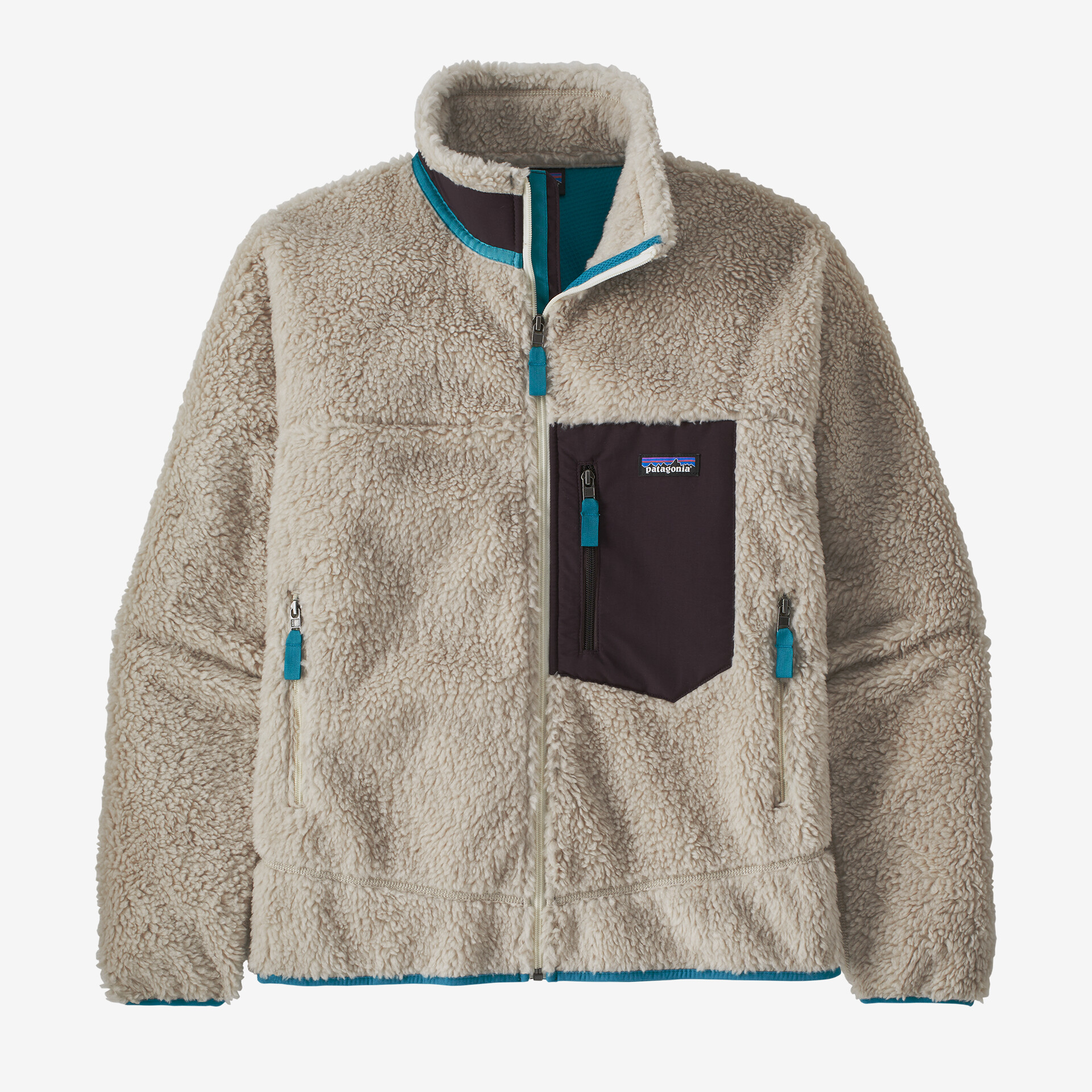 

Мужская классическая флисовая куртка Retro-X Patagonia, цвет Natural w/Obsidian Plum