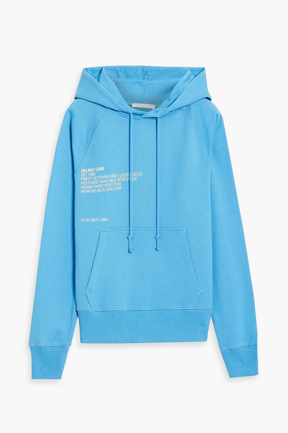 

Толстовка из французской махровой ткани с принтом HELMUT LANG, лазурный, Синий