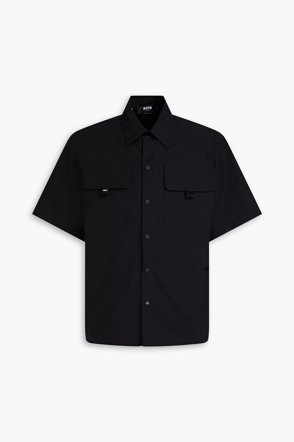Рубашка из хлопка и поплина MSGM, черный цена и фото