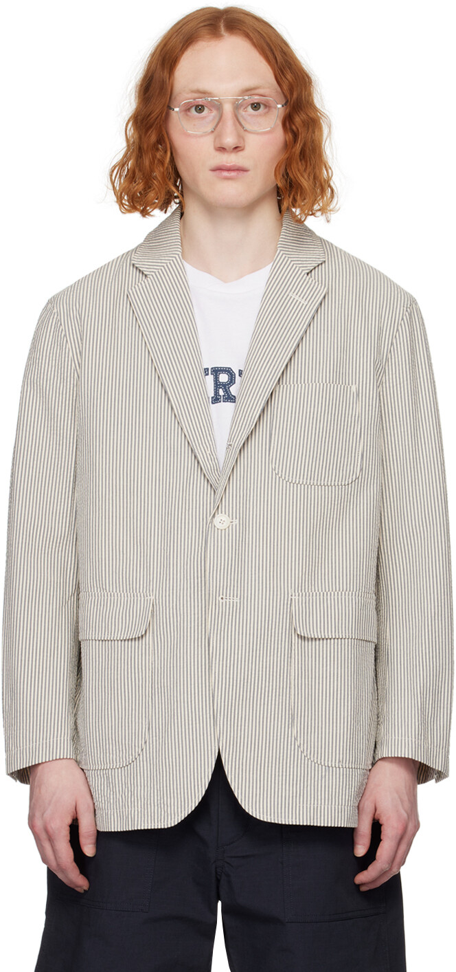 

Серо-белый пиджак цвета плюща Engineered Garments