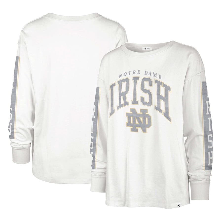 

Футболка с длинным рукавом 47 Notre Dame Fighting Irish, белый