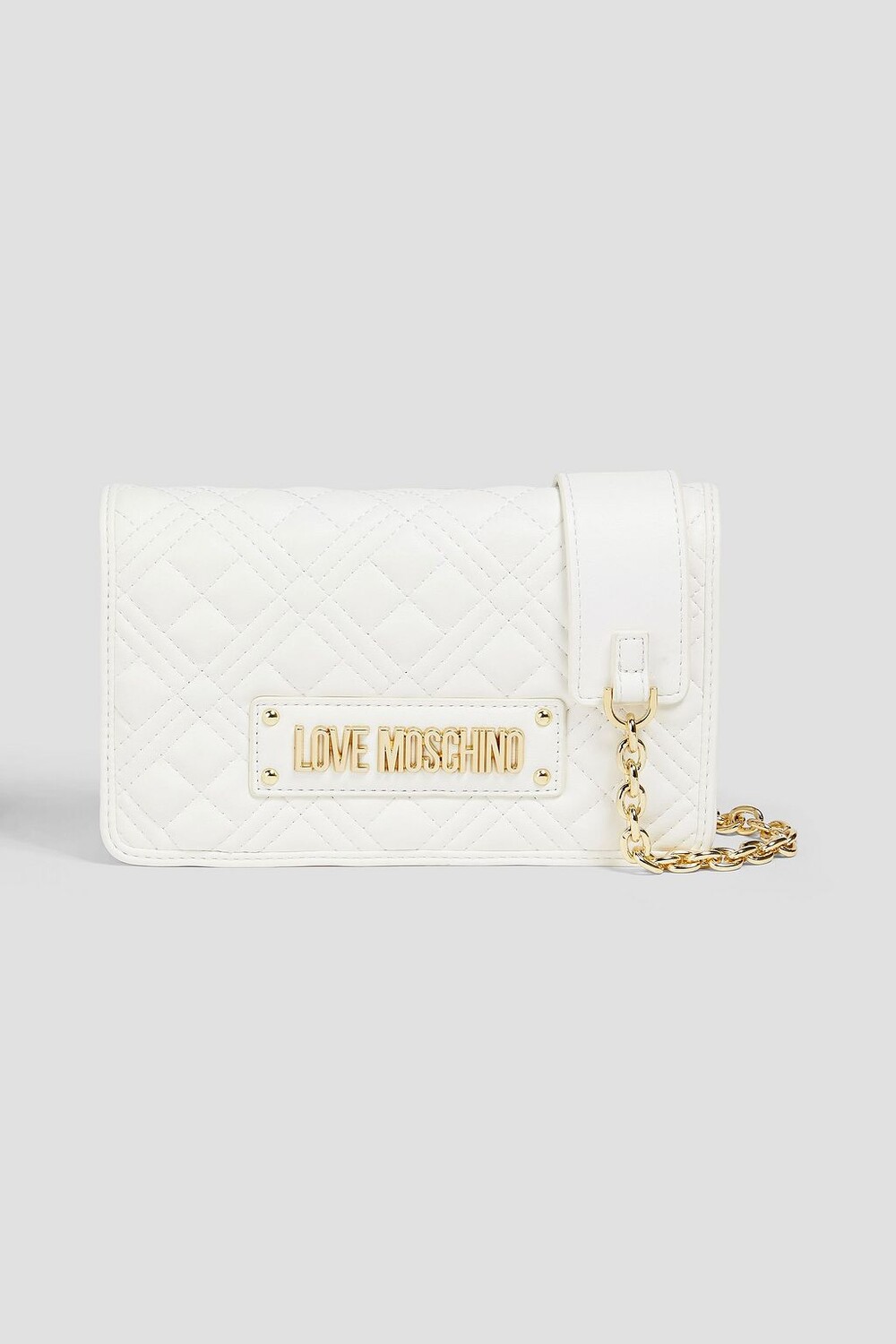 

Стеганая сумка через плечо из искусственной кожи LOVE MOSCHINO, белый