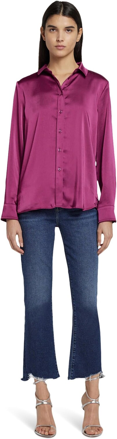

Атласная рубашка 7 For All Mankind, цвет Raspberry