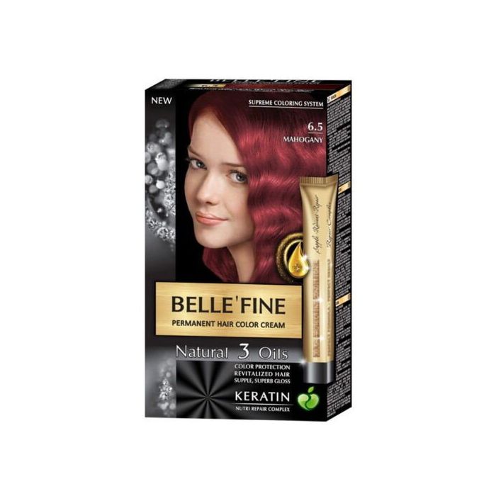Краска для волос Tinte Capilar Keratin Bellefine, 6.5 Caoba