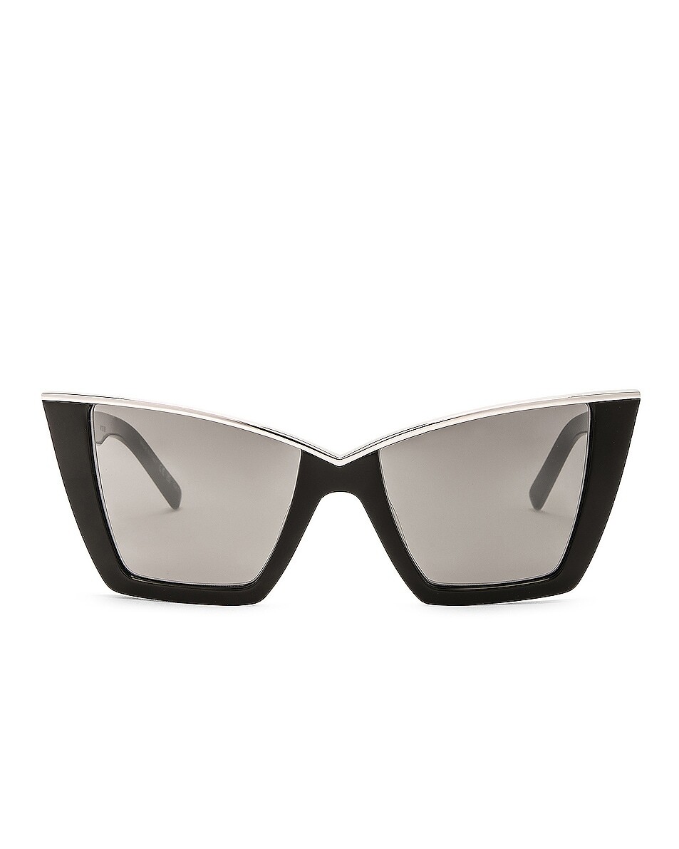 

Солнцезащитные очки Saint Laurent Cat Eye, цвет Black & Silver