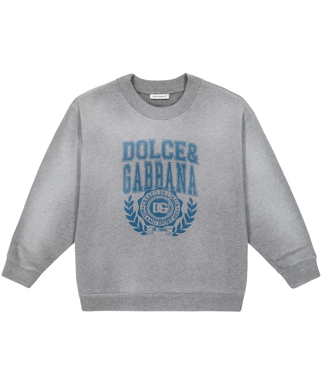 Толстовка из хлопка с логотипом Dolce&Gabbana, серый толстовка из хлопка с логотипом dolce