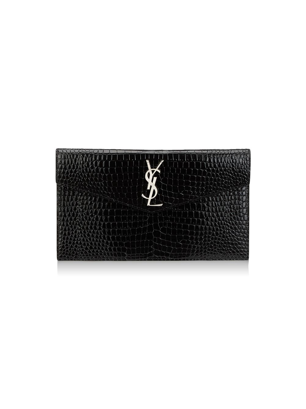 

Сумка Uptown из блестящей кожи с тиснением под крокодила Saint Laurent