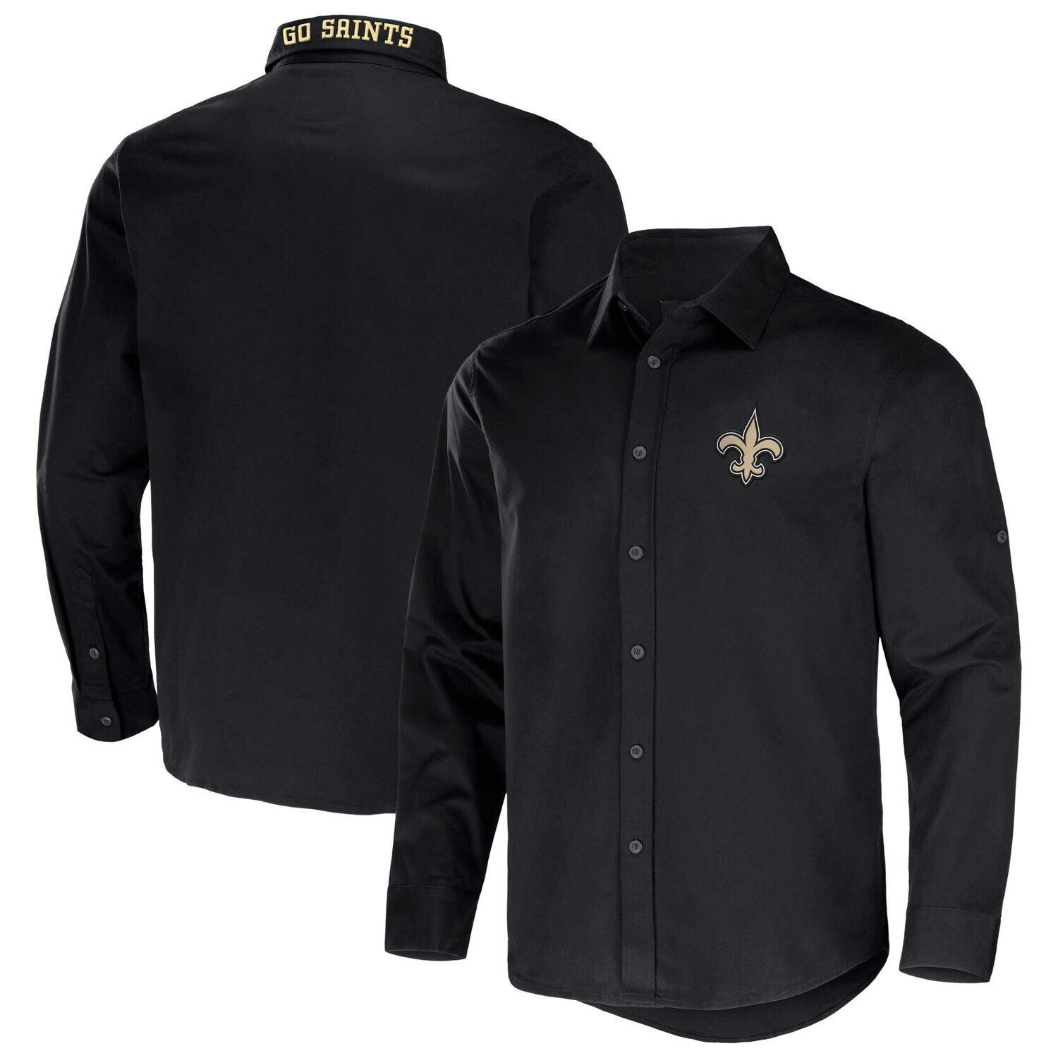 

Мужская коллекция NFL x Darius Rucker от Fanatics черная саржевая рубашка-трансформер на пуговицах New Orleans Saints с длинными рукавами