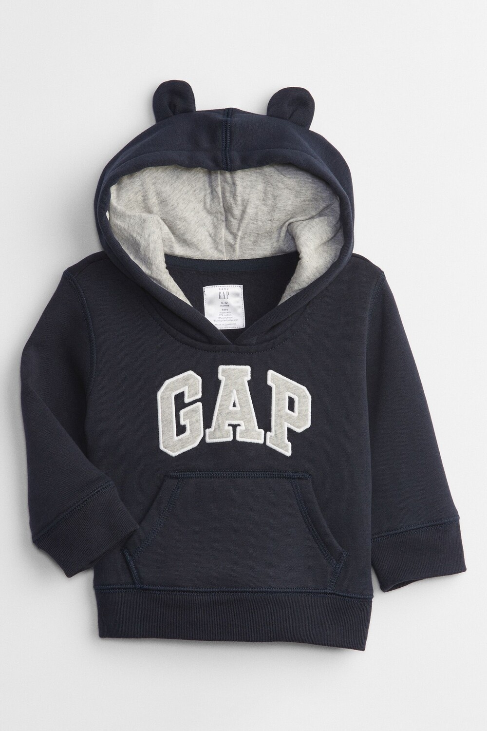 

Толстовка с капюшоном с логотипом и мотивом плюшевого мишки Gap, синий