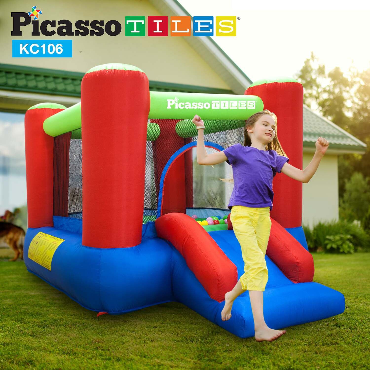 

Надувной прыгающий дом Jump & Slide Picassotiles