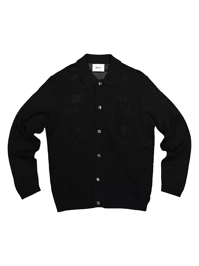 

Кардиган Thor из смесовой шерсти Nn07, черный