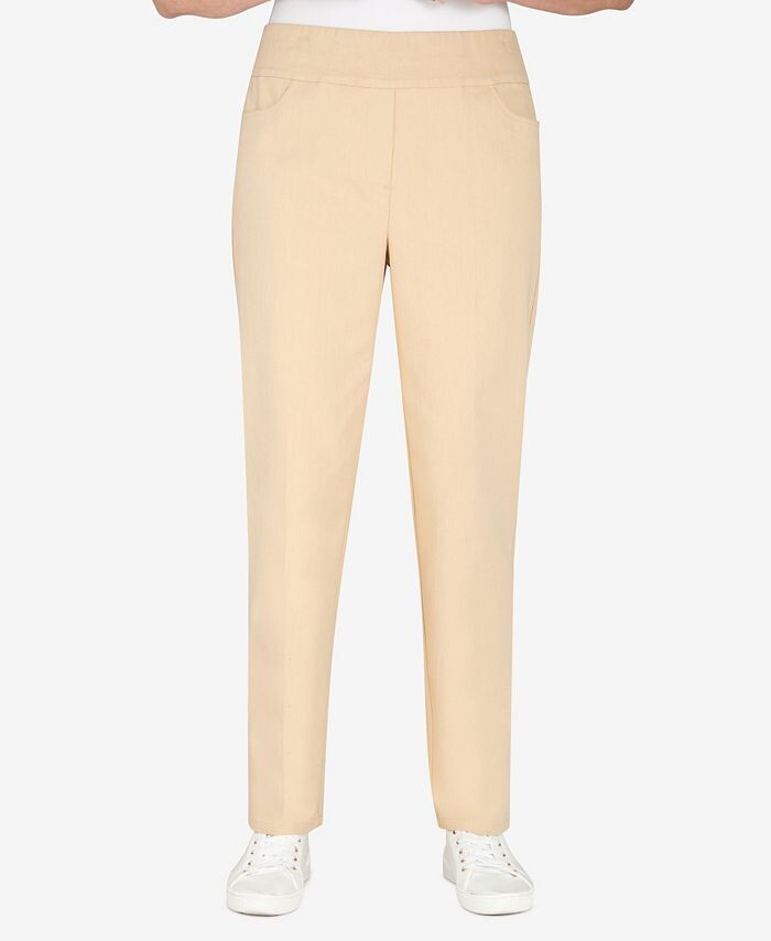 

Женские прямые джинсовые брюки Missy Classics со средней посадкой без застежки Alfred Dunner, цвет Stone