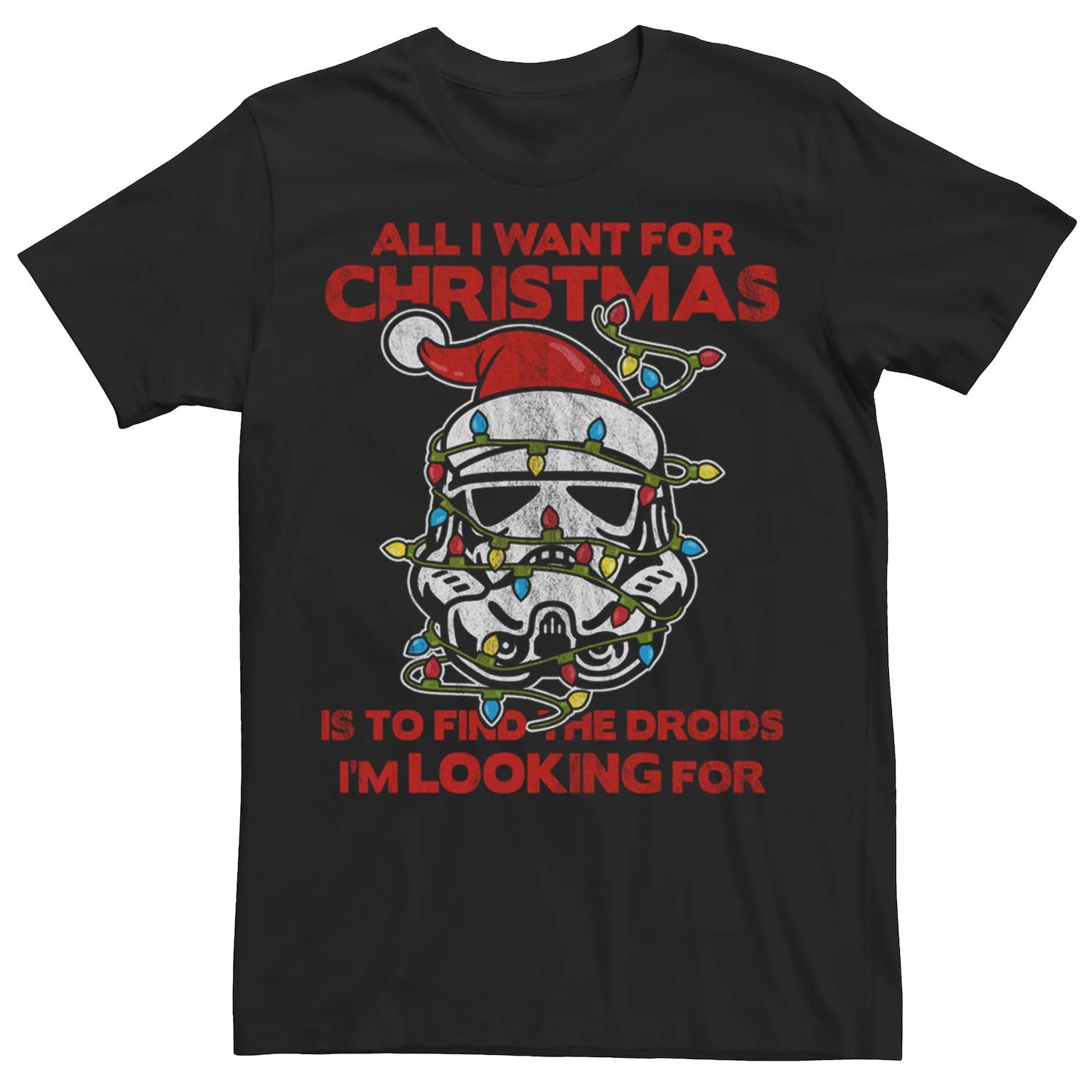 Мужская рождественская футболка Stormtrooper Wants Droids Star Wars