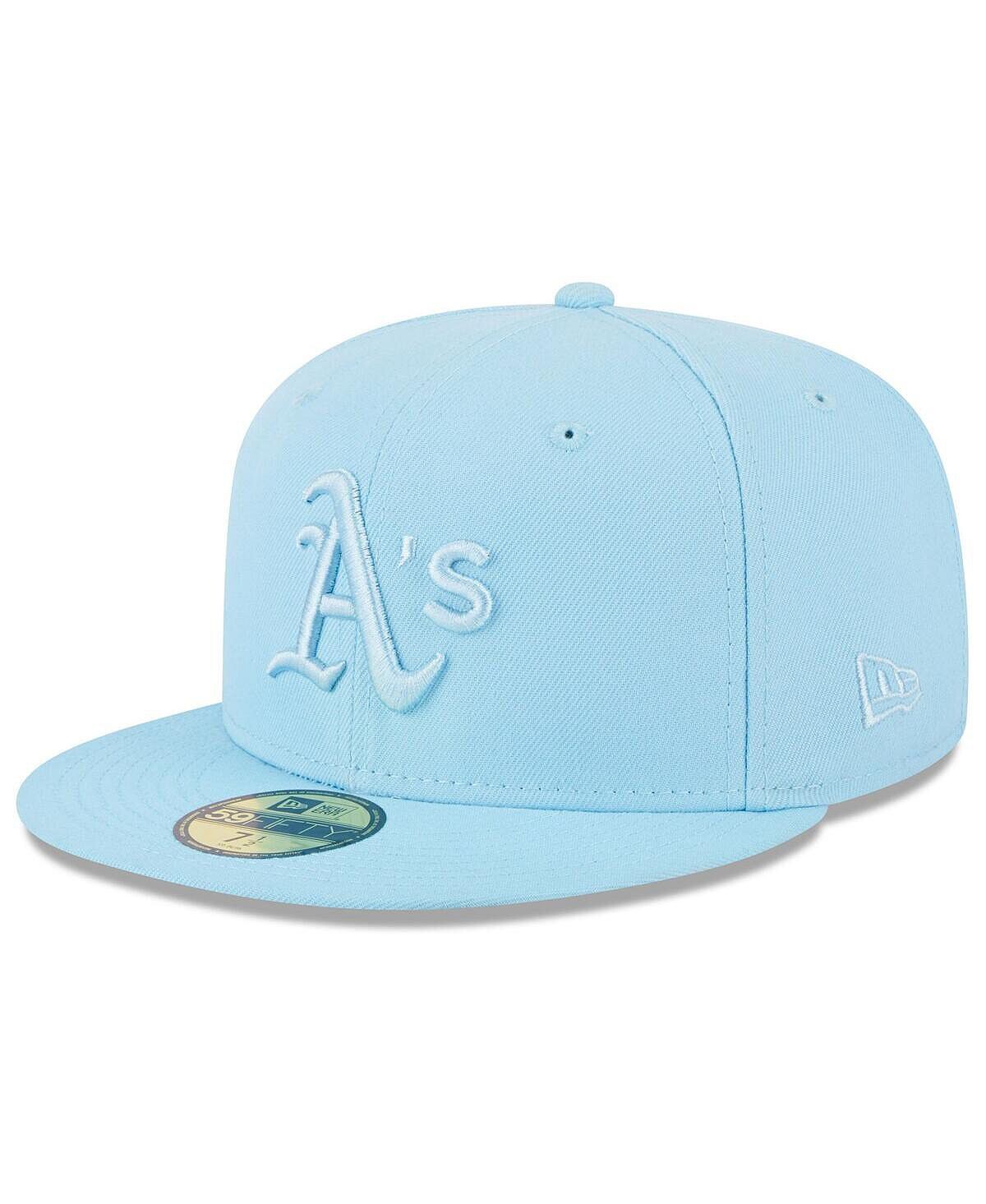 

Мужская голубая кепка Oakland Athletics 2023 Spring Color Basic 59FIFTY Облегающая шляпа New Era