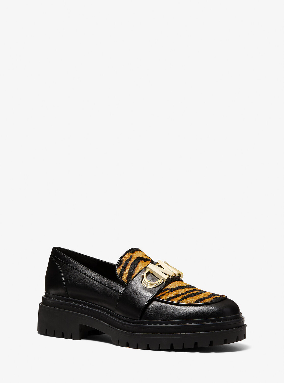 

Лоферы Parker из телячьей шерсти и кожи с тигровым принтом Michael Kors