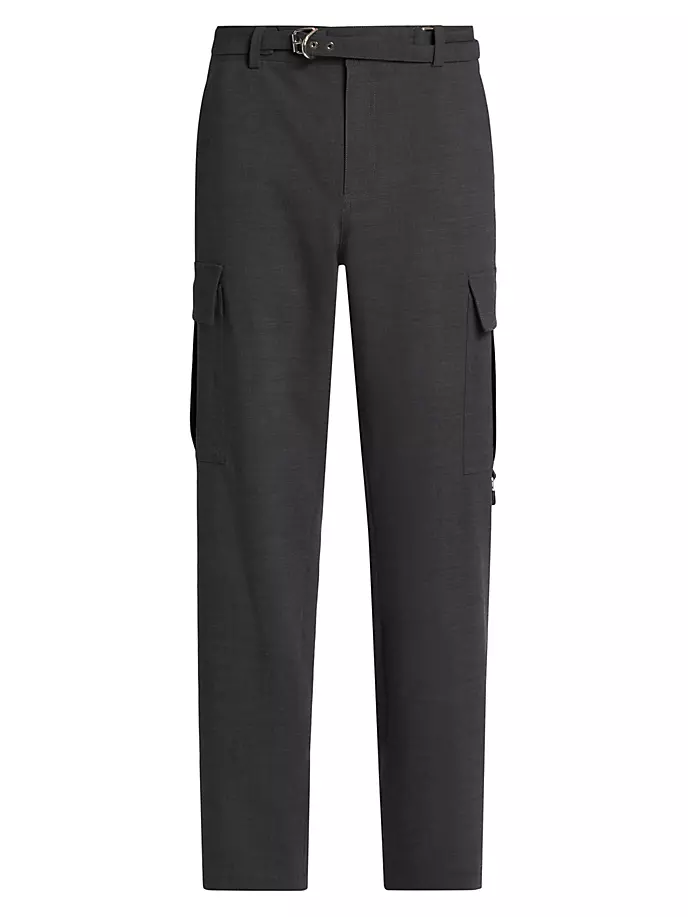 Шерстяные брюки-карго с замком Jw Anderson, серый