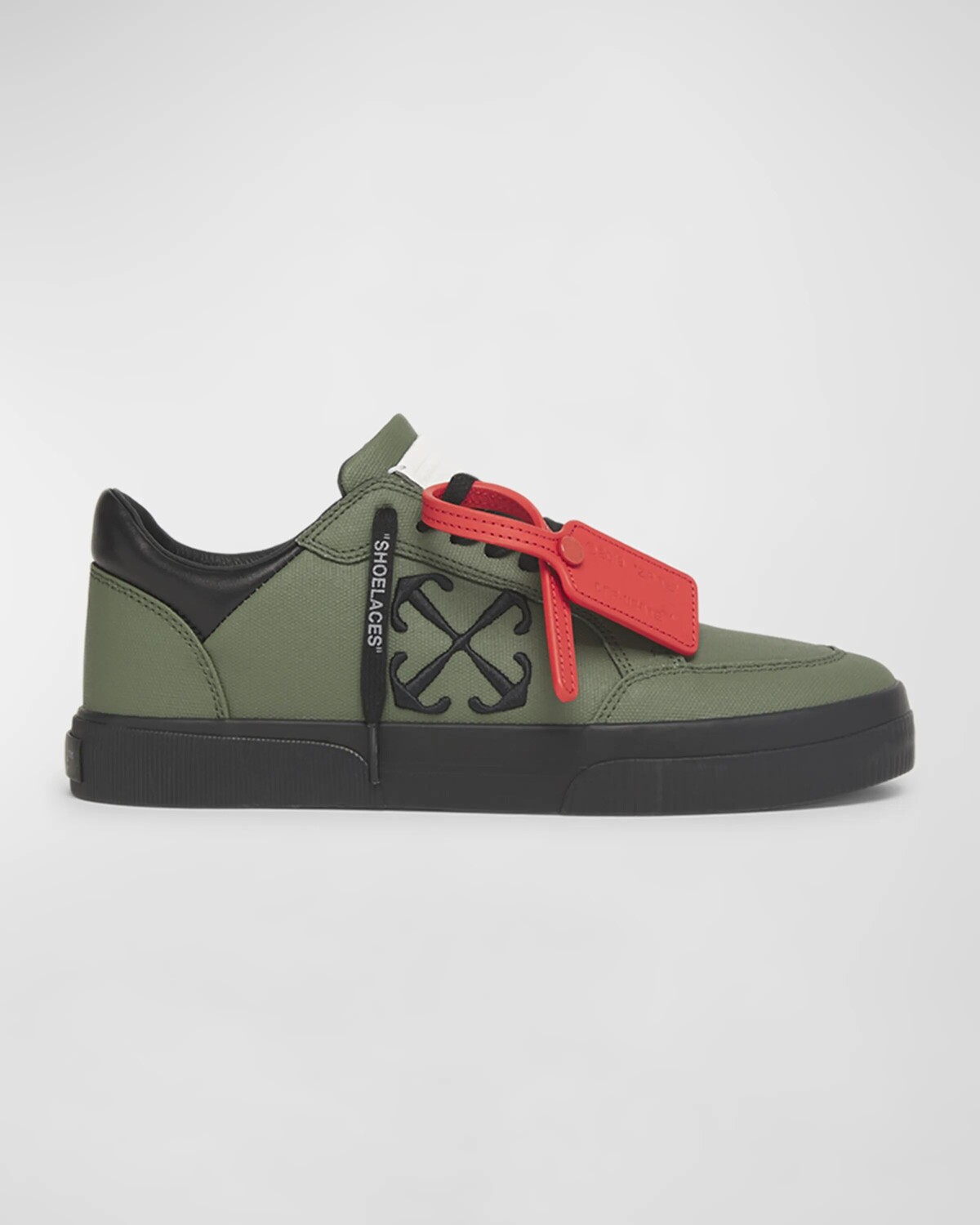 

Новые мужские низкие кеды из вулканизированной парусины Off-White, цвет Military G