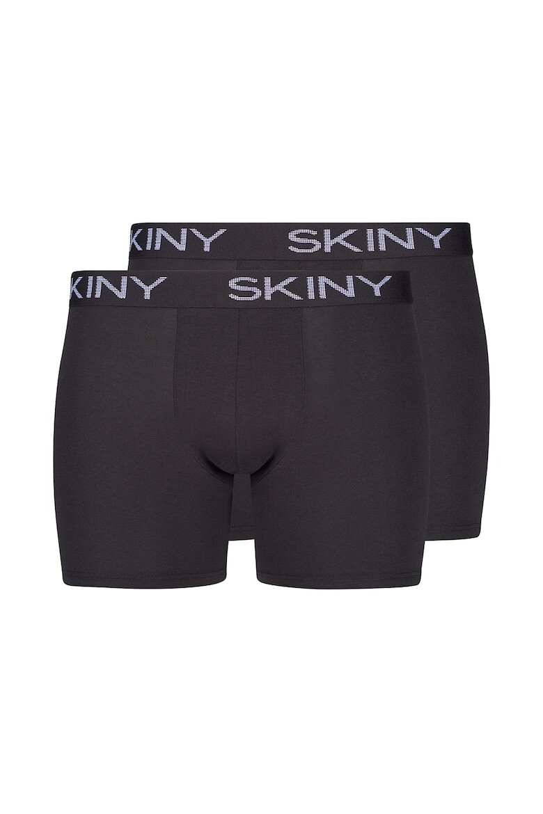 

Боксеры с логотипом на поясе - 2 пары Skiny, черный