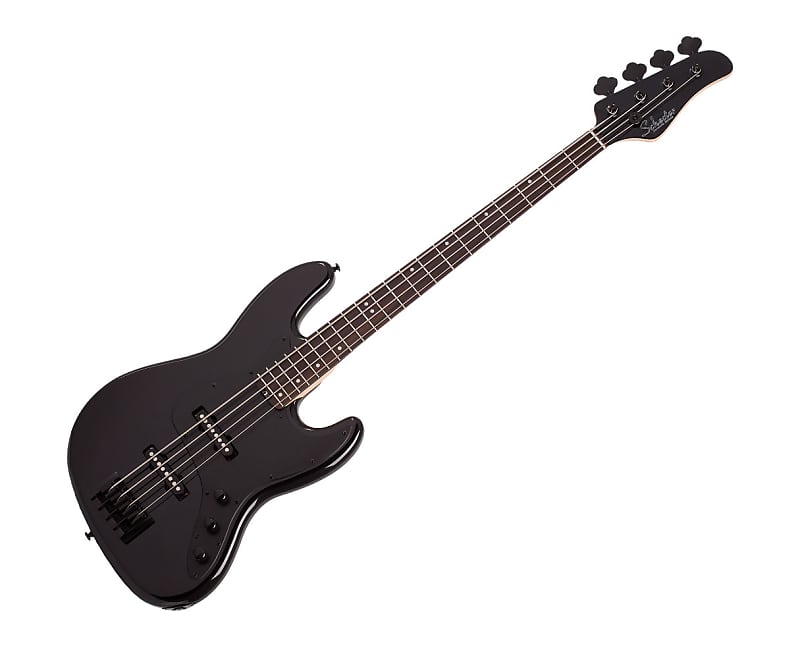 Басс гитара Schecter J-4 Rosewood 4-String Bass Guitar - Gloss Black 4 струны jazz jb бас гитара палочка 10 отверстий черная 3 слойная царапина стандартная j бас палочка различные цвета