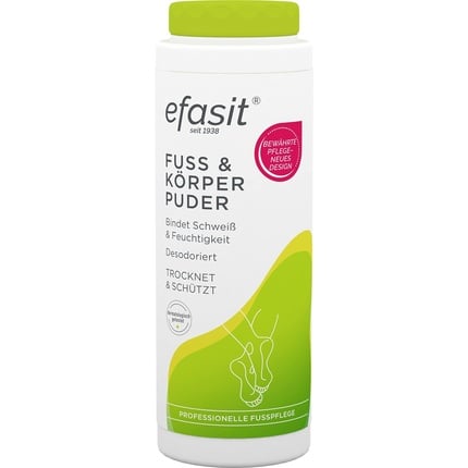 

Efasit Foot & Body Powder 100г - порошок против потливости для ног и других участков тела, впитывающий влагу и дезодорирующий