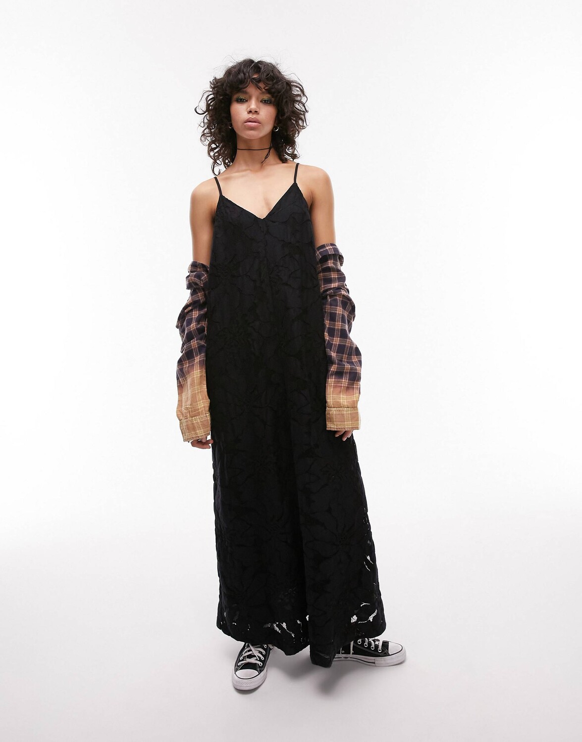 

Черные кружевные макси-кейсы Topshop, Черный