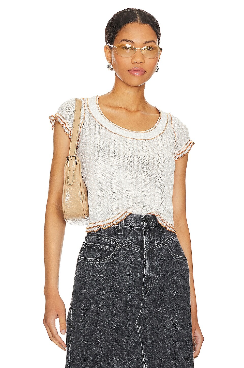 

Футболка Free People Garner, цвет Tea Combo