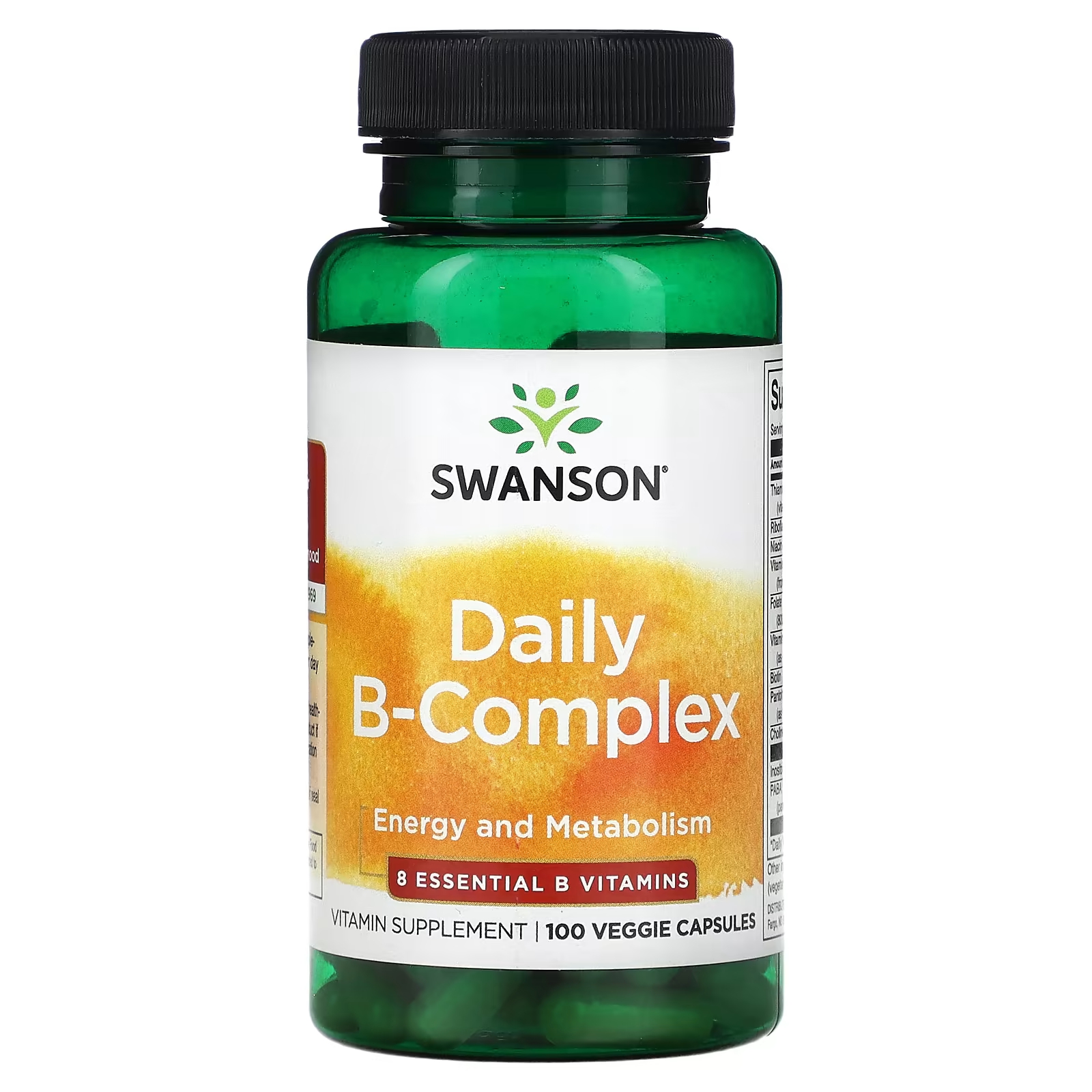 Витаминная добавка Swanson Daily B-Complex, 100 капсул swanson balance b 50 complex 250 капсул
