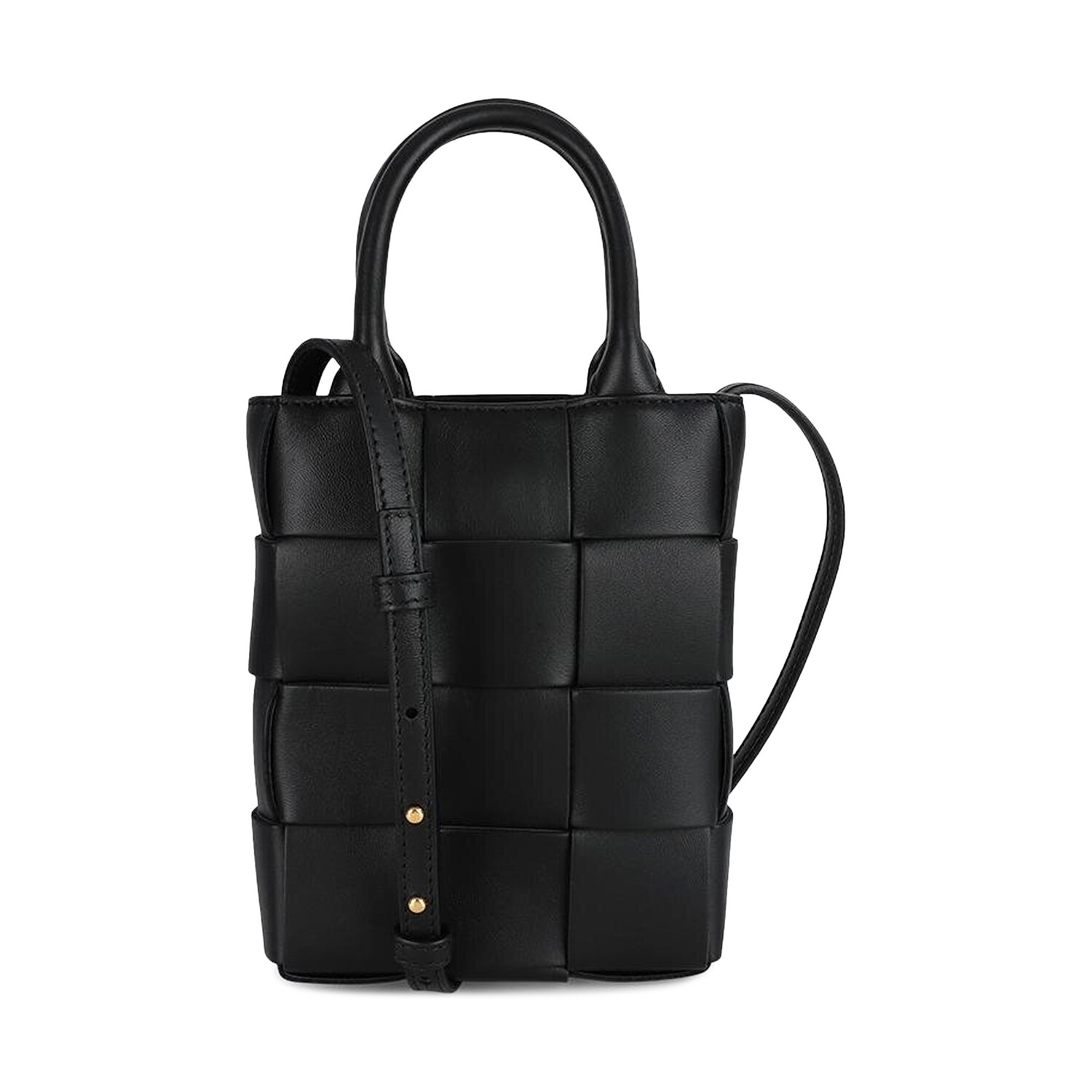 

Сумка-тоут Bottega Veneta Mini North South Cassette, черный/золотой
