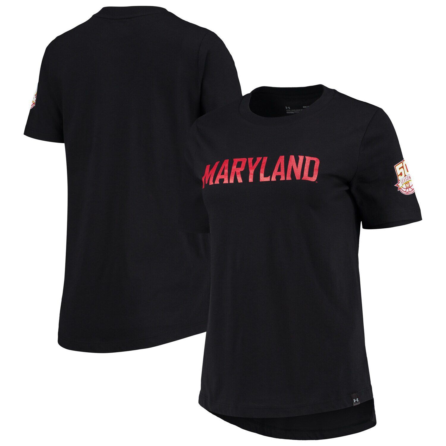 

Женская баскетбольная футболка Under Armour Black Maryland Terrapins 50th Season Under Armour