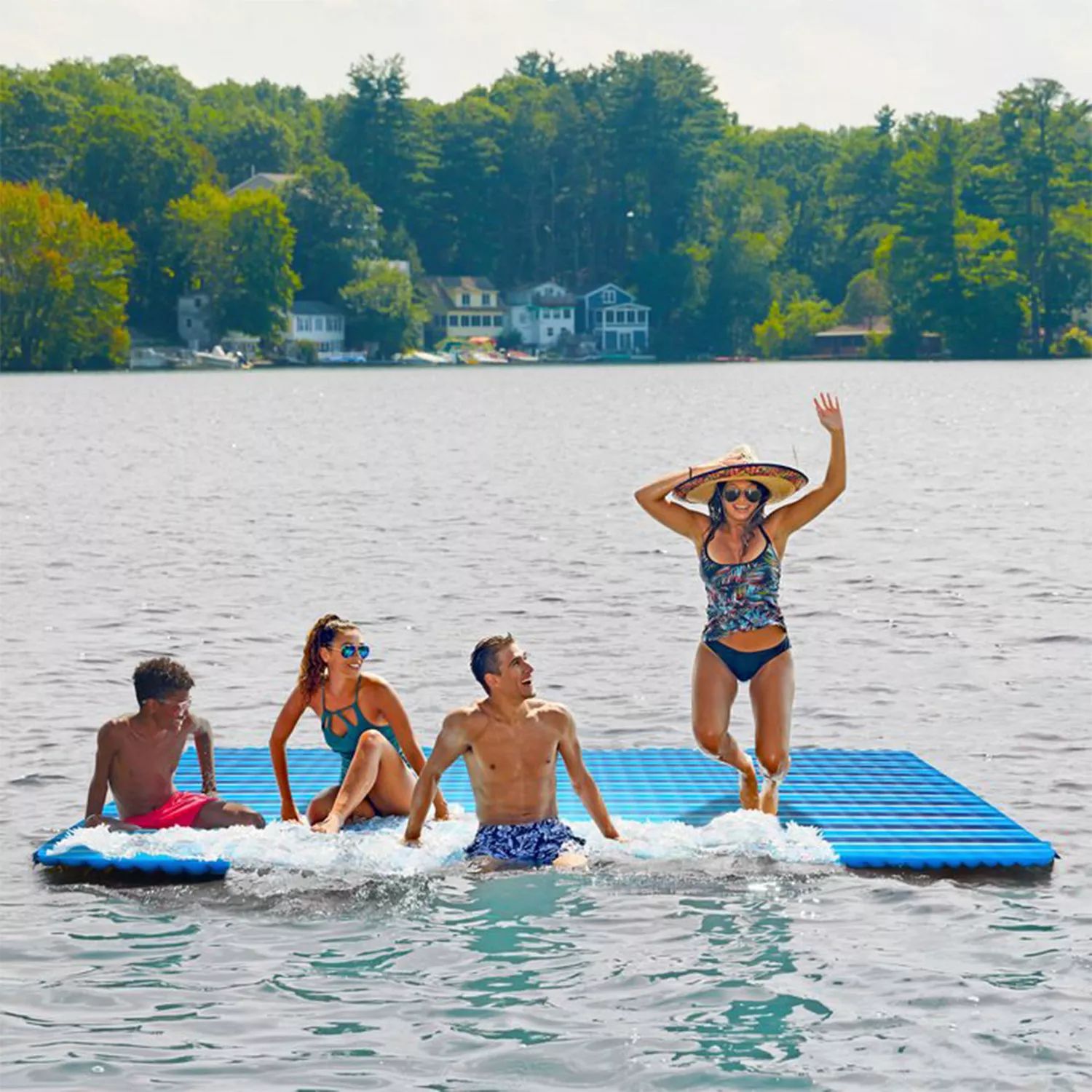 Aqua Leisure Supersized Party Plank Надувная плавучая платформа-плот-остров Aqua Leisure