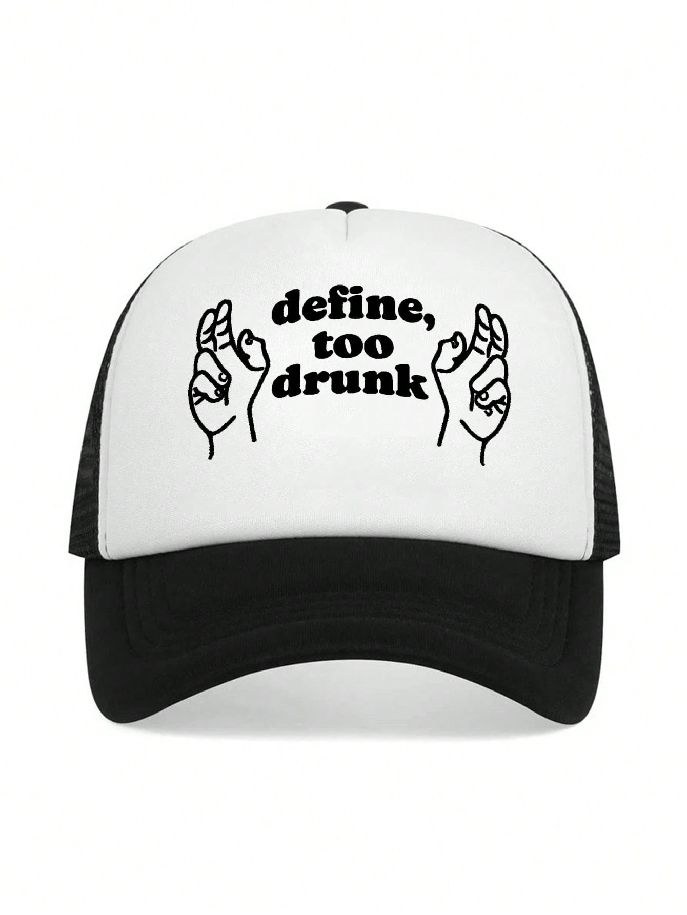 1шт унисекс кепка дальнобойщика с принтом бейсболка шляпа от солнца для повседневного использования, черное и белое cokk хлопковая бейсболка шляпа для женщин и мужчин летняя солнцезащитная шляпа для женщин унисекс одноцветная бейсболка 6 панельная кепка