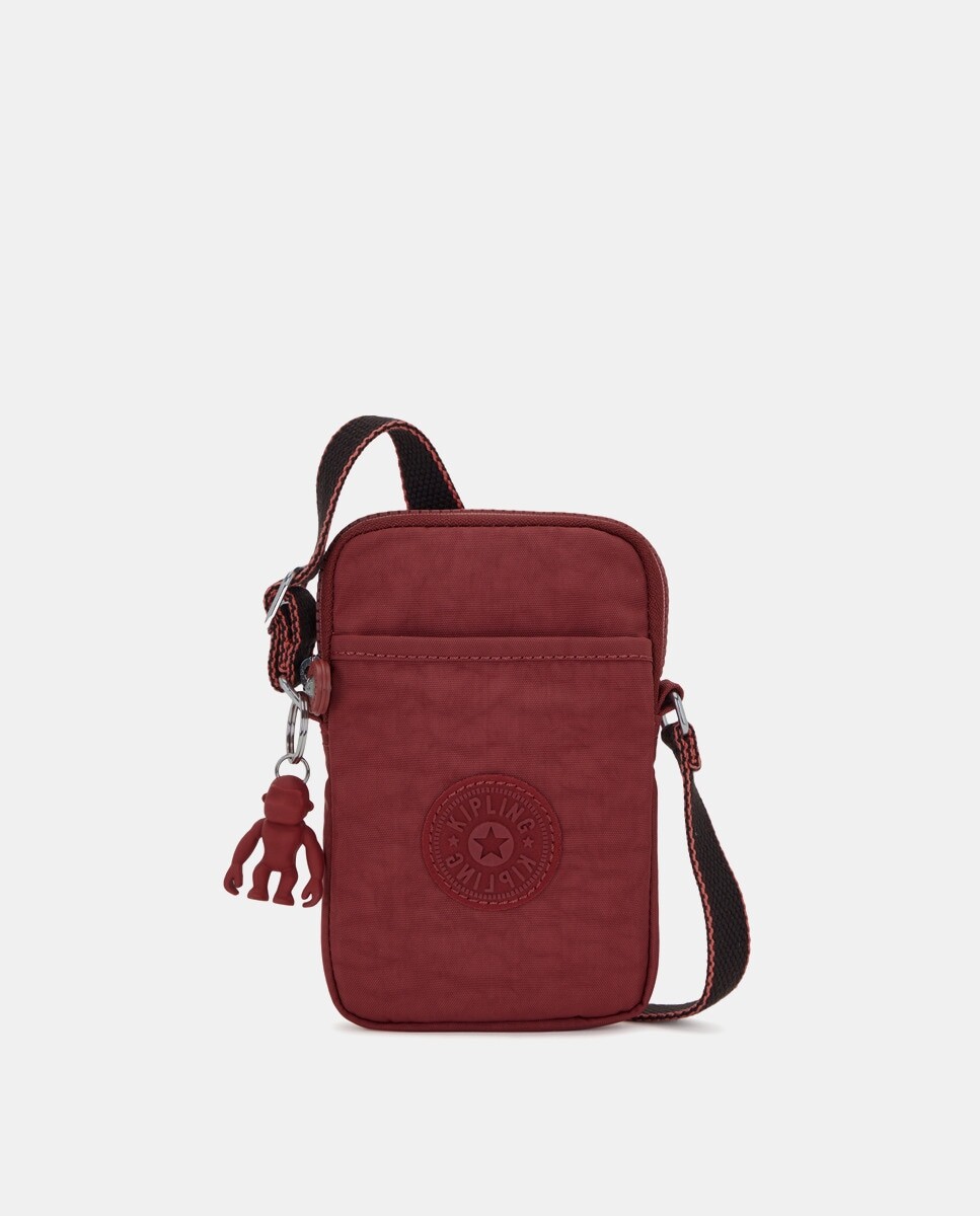 

Темно-бордовая сумка для мобильного телефона на молнии Kipling, гранатовый