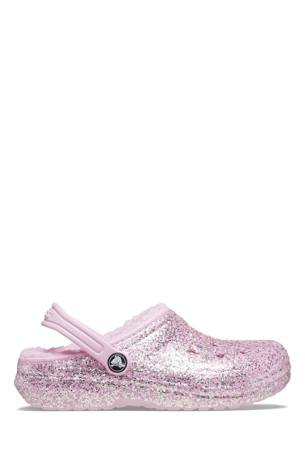 

Детские сандалии Classic розового цвета с подкладкой и отделкой из блесток Crocs, розовый