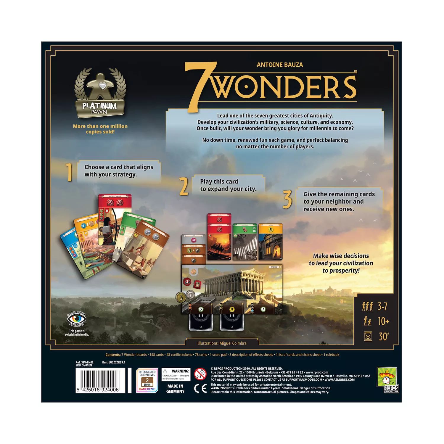 Заказать Настольная игра Repos Production 7 Wonders (новое издание) Repos  Production – цены, описание и характеристики в «CDEK.Shopping»