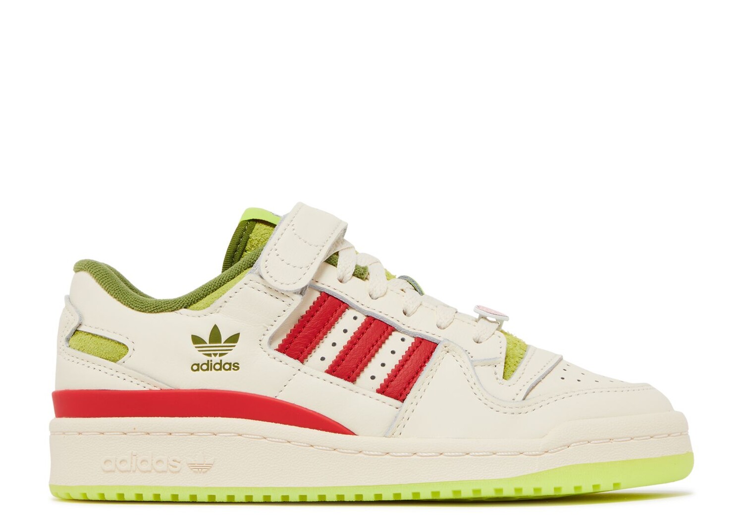 Кроссовки adidas Dr. Seuss X Forum Low J 'The Grinch - Cream White', кремовый кроссовки adidas forum low the grinch цвет white red